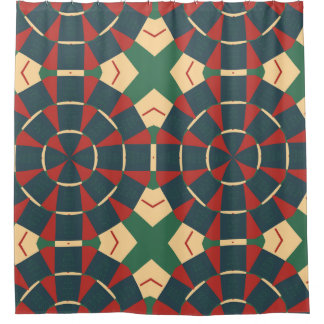 Mandalaic kaleidoscope shower curtain