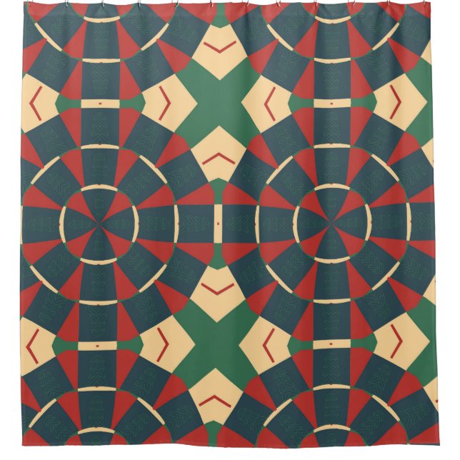 Mandalaic kaleidoscope shower curtain (Front)