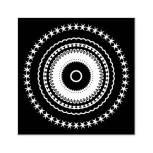 Mandalaic tiling rubber stamp