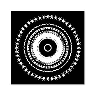 Mandalaic tiling rubber stamp