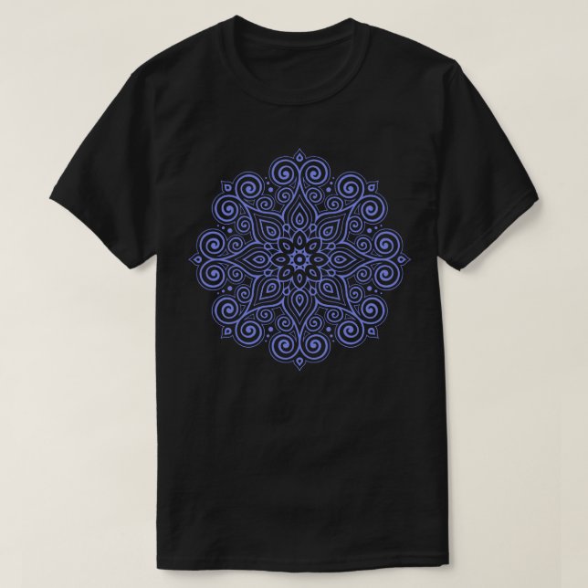 Mandalas 1Blue T-Shirt (Design Front)
