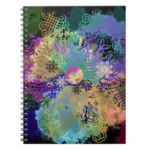 Mandalas dentelles géométriques multicolores notebook