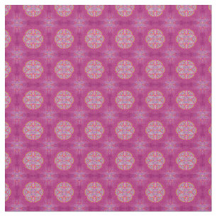 Mandalas in mixed Pink repeat patterns Fabric