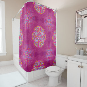 Mandalas in mixed Pink repeat patterns Shower Curtain