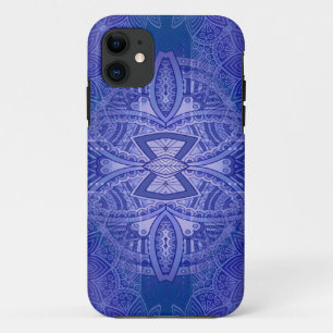 Mandalas on Classic Blue repeat design Case-Mate iPhone Case