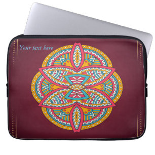 Mandalas on Maroon repeat design Laptop Sleeve