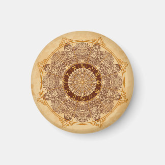 Mandalas, zodiac, ornate, vintage circle. magnet