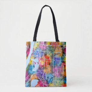 Mandalay Myanmar City Map Tote Bag