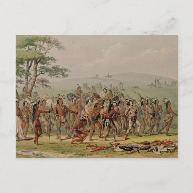 Mandan Archery Contest, c.1832 Postcard (Front)