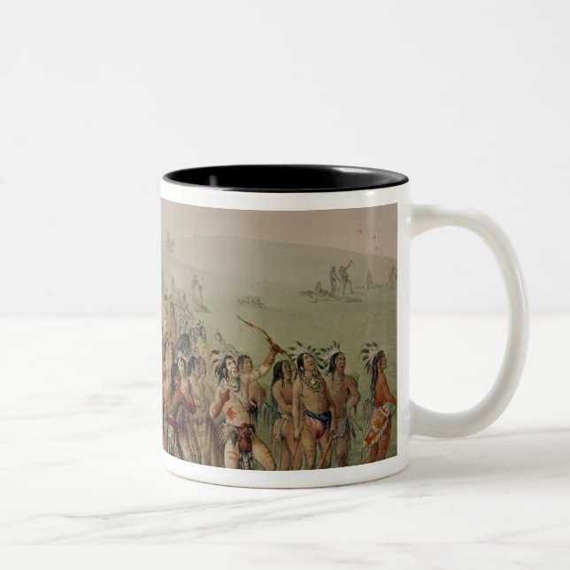 Mandan Archery Contest, c.1832 Two-Tone Coffee Mug (Right)