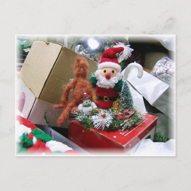 Mandarin and Santa Holiday Postcard (Front)