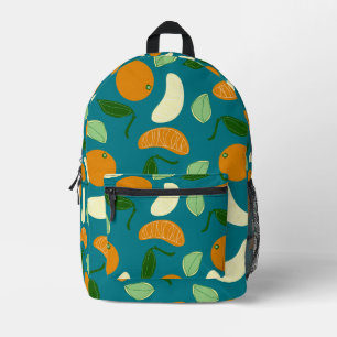 Mandarin Citrus Printed Backpack