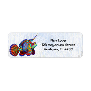 Mandarin Dragonet Goby Fish Label
