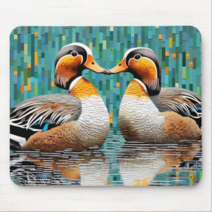Mandarin Duck Animal Bird Art Decor Mouse Pad