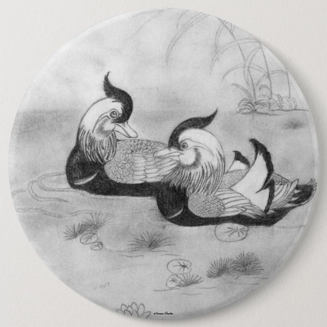 Mandarin Duck Button (Front)