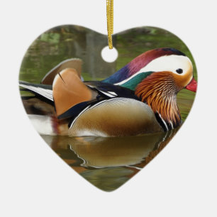 mandarin duck ceramic tree decoration