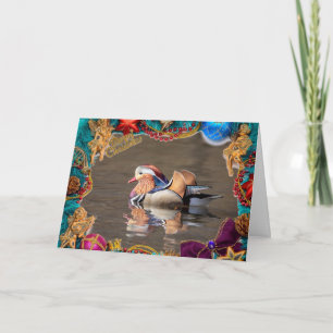 Mandarin Duck Christmas Card