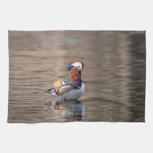 Mandarin Duck Tea Towel (Horizontal)