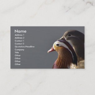 Mandarin Ducks Business Card