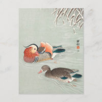 Mandarin Ducks Painting by Ohara Koson