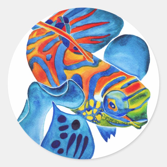 Mandarin Fish design decorative stickers (Front)