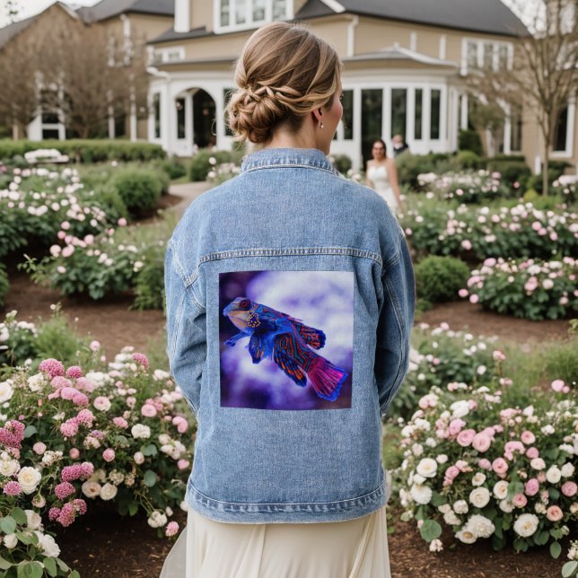 Mandarin Goby Fish Denim Jacket (Wedding Back)