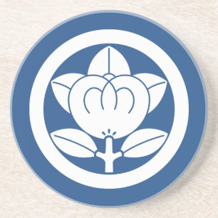 Mandarin orange in circle coaster