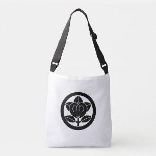 Mandarin orange in circle crossbody bag