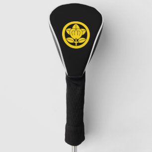 Mandarin orange in circle golf head cover