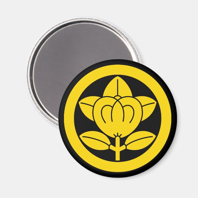 Mandarin orange in circle magnet (Front/Back)