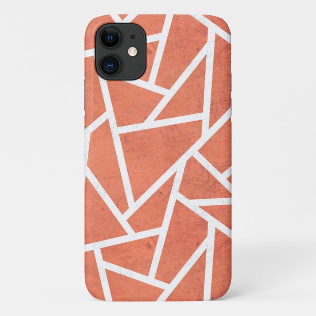 Mandarin orange mosaic pattern Case-Mate iPhone case (Back)
