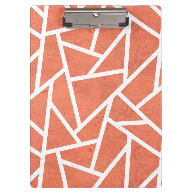 Mandarin orange mosaic pattern clipboard (Front)