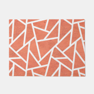 Mandarin orange mosaic pattern doormat
