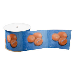 Mandarin Oranges Satin Ribbon