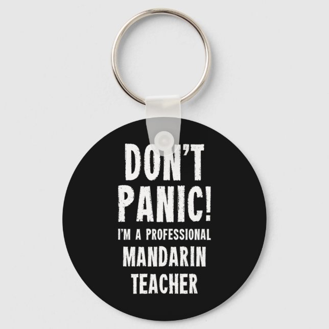 Mandarin Teacher  Key Ring (Front)