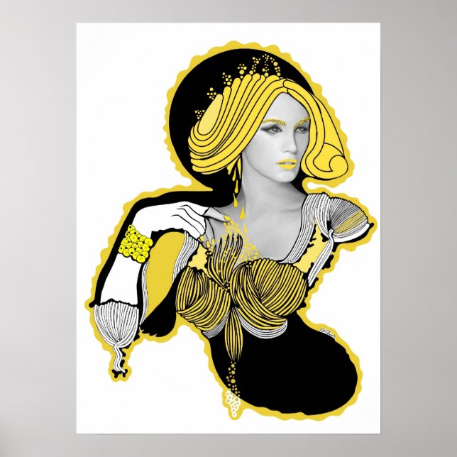 Mandarina Yellow Diva Poster (Front)