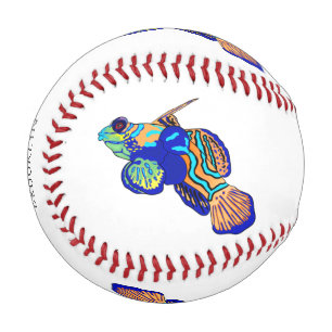 Mandarinfish cartoon illustration   baseball
