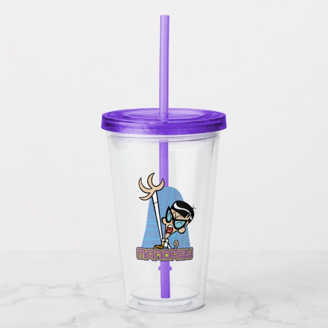 Mandark Character Name Graphic Acrylic Tumbler (Front)