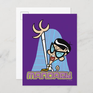 Mandark Character Name Graphic Postcard