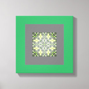 Mandela Abstract Original green and grey wall art 