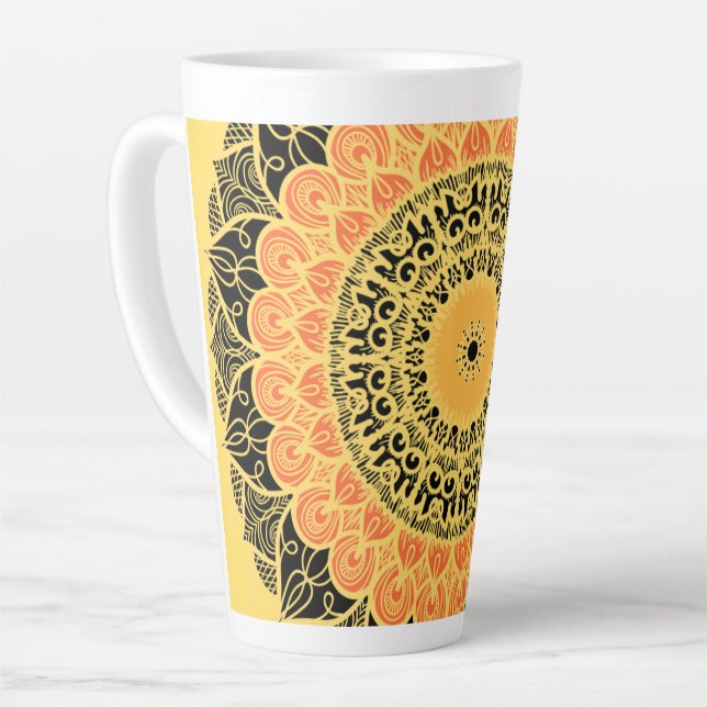 mandela art  latte mug (Left Angle)