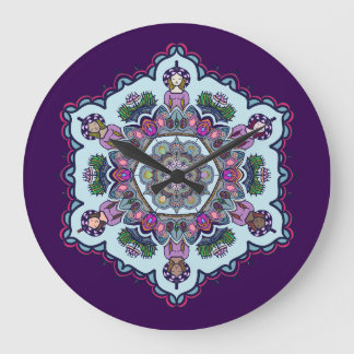 Mandela Design Ceramic Tile Large Clock