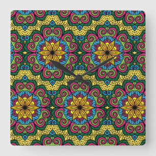 Mandela Design Square Wall Clock