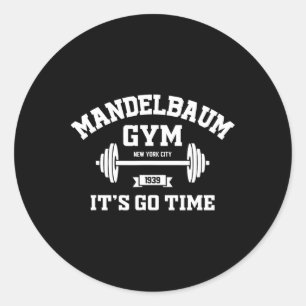 Mandelbaum Gym It's Go Time - Black Classic Round Sticker