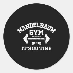 Mandelbaum Gym It's Go Time Vintage Distressed  Classic Round Sticker