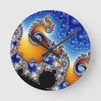 Mandelbrot Blue Double Spiral Fractal