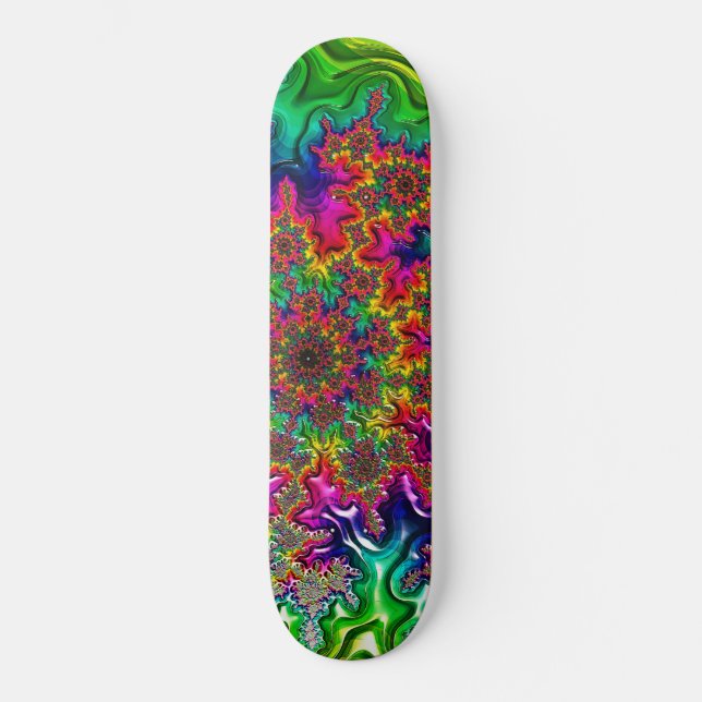 Mandelbrot Color Explosion Skateboard (Front)