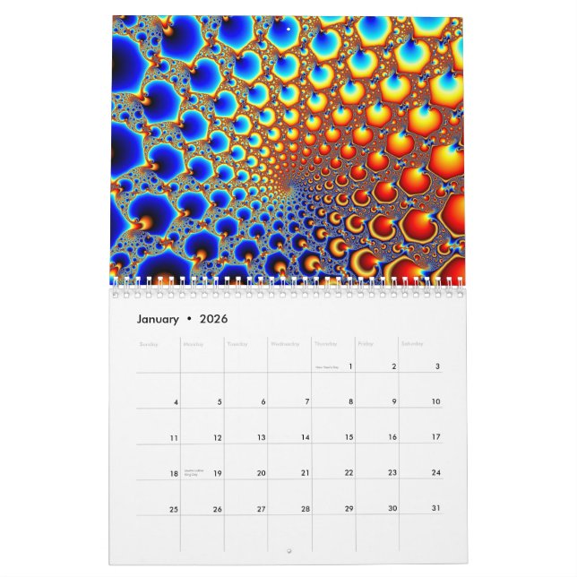 Mandelbrot Fractal Calendar 2010 (Jan 2026)