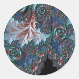 Mandelbrot Fractal Classic Round Sticker