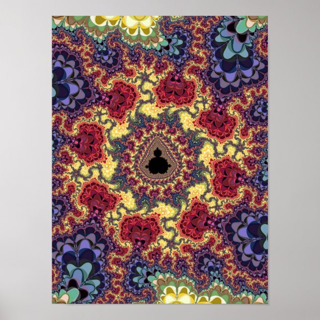 Mandelbrot Fractal Universe Psychedelic Tapestry A Poster (Front)